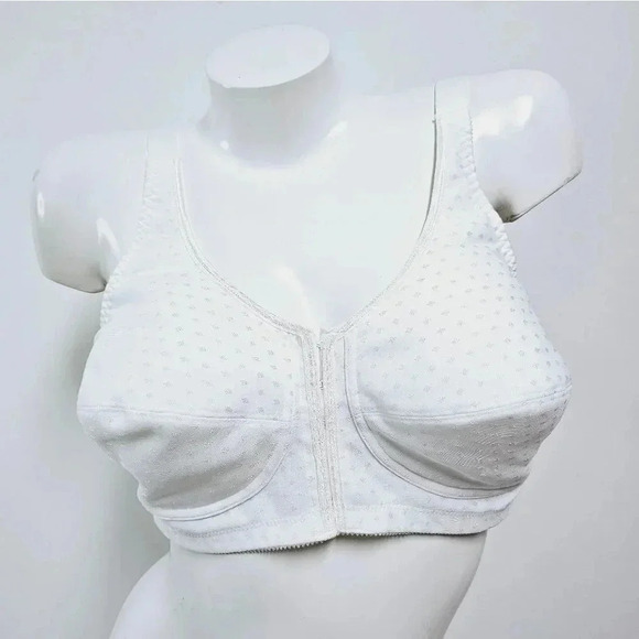 Amoena Greta white Masectomy cotton pocketed bra 36D - Picture 5 of 11